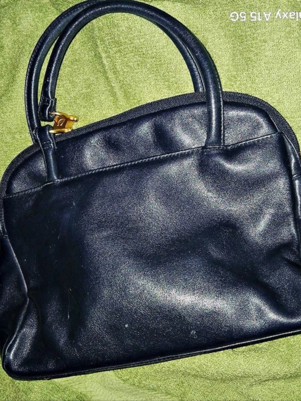 ✨Vintage Etienne Aigner Black Leather Structured Satchel 🖤✨ Rare 1990–91